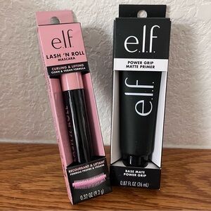 E.L.F. COSMETICS Power Grip Matte Primer Lash N Roll Mascara Travel Bundle NEW